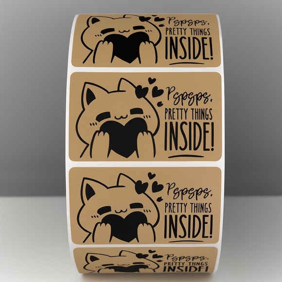 Pspsps Pretty Things Inside Stickers – Cute Cat Labels for Packaging and Orders - Picture 11 of 11